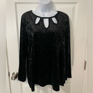 NWT faux velvet top